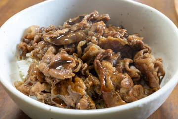日本の一般家庭のとても美味しい豚丼