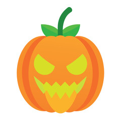 Spooky halloween pumpkin with glowing eyes and vibrant orange skin perfect for festive decorations