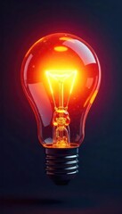A glowing lightbulb, radiating a bright, innovative vision Perfect for concepts of ideas, inspiration, innovation, and ingenuity Ideal for business and technology visuals , spark, technology