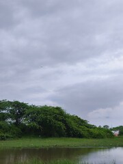 clouds over the river