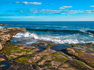 rocky shore of the Arctic Ocean without people