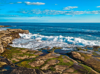 rocky shore of the Arctic Ocean without people