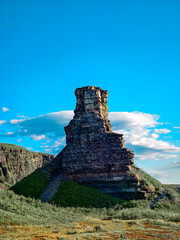 rocky shore of the Arctic Ocean without people