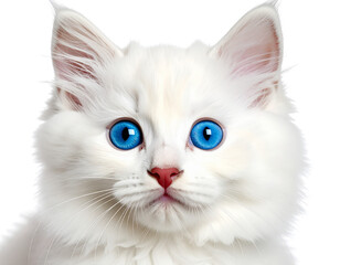 portrait of a white cat