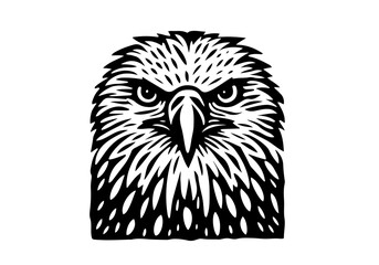 Eagle Linocut Hand Drawn Natural Illustration Vector Isolated by AZ for Books, Arts, Design and Decoration Graphic Asset
