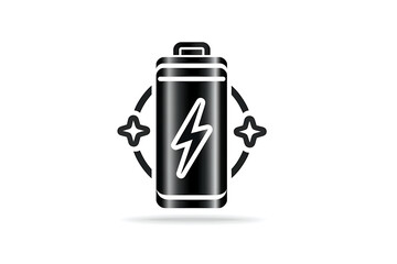 Clean battery charging icon digital design high resolution picture