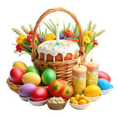 Fototapeta premium A Festive Easter Basket A Celebration of Spring