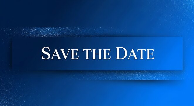 Elegant Save the Date Blue Sparkle Banner