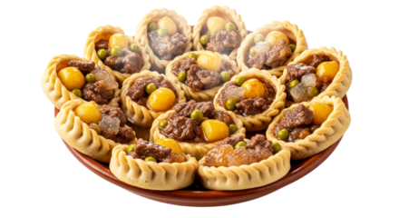delicious beef empanadas transparent background isolated for menu design