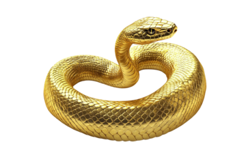 Venomous rattlesnake coiling isolated on transparent background