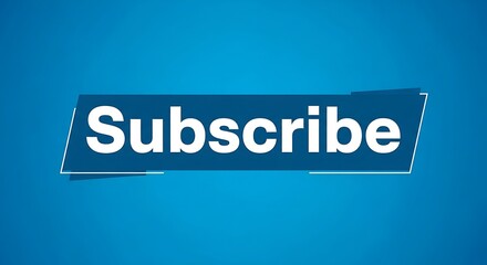 Subscribe Button on Blue Background