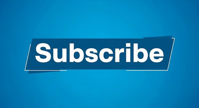Subscribe Button on Blue Background