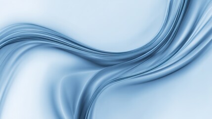 Soft Curving Lines on Light Blue Background, Flowing with Elegance and Grace
