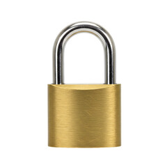 Naklejka premium Brass Padlock: Security, Safety, and Protection