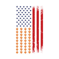 Halloween American Flag Vector - Spooky Patriotic Design, Boo! Halloween-Themed USA Flag - Digital Download Vector