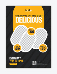 Delicious Meal Flyer Design for Food Marketing and Advertising