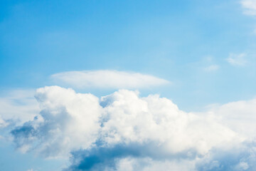 夏の青空と日差しに輝く夏の雲92