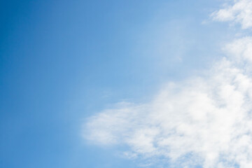 夏の青空と日差しに輝く夏の雲95