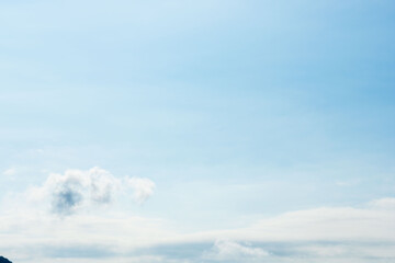 夏の青空と日差しに輝く夏の雲100