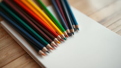 Vibrant Rainbow Pencils on Paper