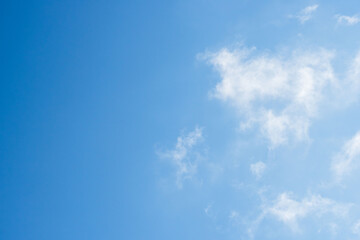 夏の青空と日差しに輝く夏の雲114