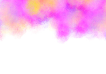 Realistic pink smoke effect 3d rendering on transparent background