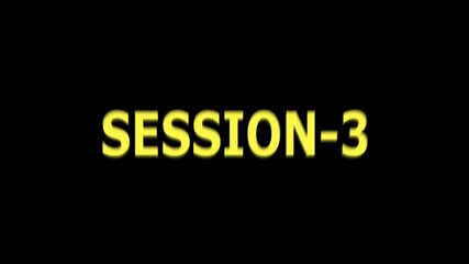 Session 3 Title Card Animated Text Graphic Black Background Yellow Text Conference Meeting Presentation Opener