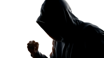 silhouette of a woman in a black dress