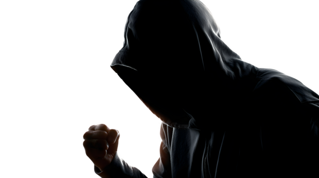 silhouette of a woman in a black dress