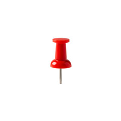 Red Push Pin: Close-Up Macro Photography of Office Supply