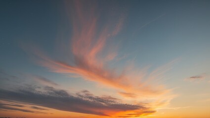 Fototapeta premium Twilight scene with warm golden colors fading into cool grayish-blue shades