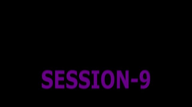 S E S I O N 9 Title Card Animated Text Purple on Black Background Conference Event Presentation Opener Intro Branding