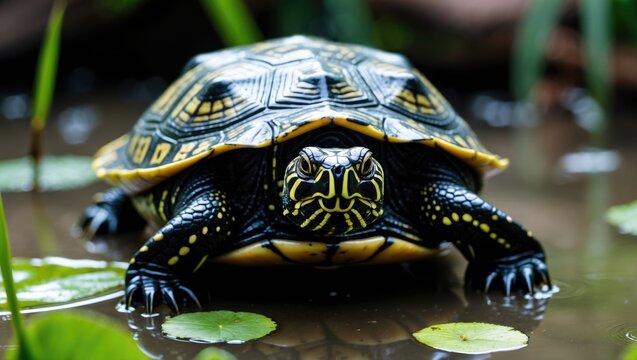 Discovering the Black Pond Turtle: A Freshwater Turtle Native to South Asian Regions