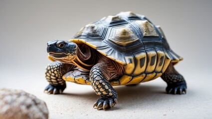 Fototapeta premium An Overview of the World's Third-Size Tortoise and Its Largest Mainland Variant