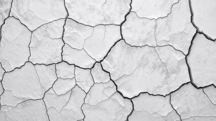 Fototapeta premium Surface texture of white paint displaying a fracture pattern, ideal for multiple uses.