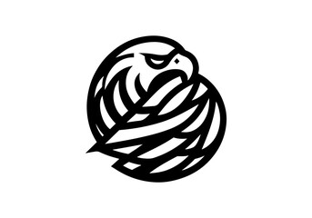 Eagle Geometric Hand Drawn Natural Illustration Vector Isolated by AZ for Books, Arts, Design and Decoration Graphic Asset