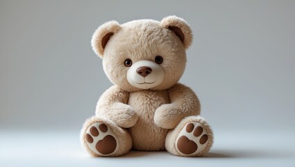 Obraz premium Soft stuffed animal against a white background