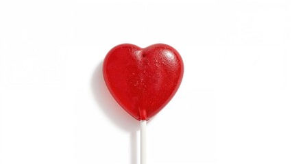 Heart-shaped candy on a plain white backdrop