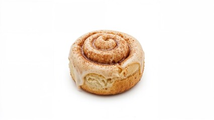 Isolated Cinnamon Rolls on a Plain Surface