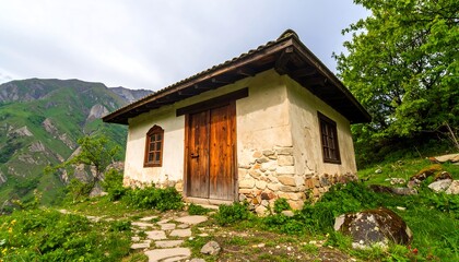 Fototapeta premium Rustic mountain cabin