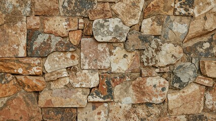 Fototapeta premium Wall cladding using stone tiles for aesthetic appeal