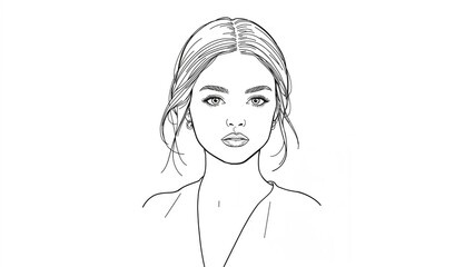 Chic minimalist line drawings of faces in black and white. Designed for colorful textile and apparel printing. Vector EPS format.