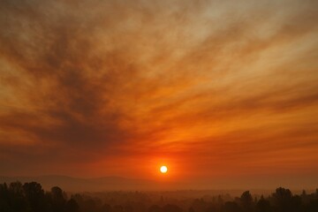 Early Morning with Hazy Skies