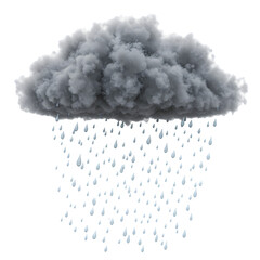 Dramatic Rain Cloud:  Perfect for Weather, Nature, and Meteorology Designs
