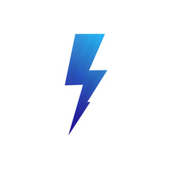 Electric Bolt: Blue Lightning Symbol Graphic
