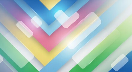 Obraz premium Abstract geometric layered background, translucent shapes, soft lighting, modern design, high-resolution