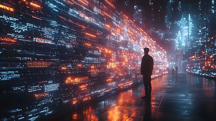 Business strategist contemplating the future of industry transformations