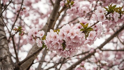 Obraz premium Floral holiday decoration highlighting blooming spring trees with selective focus