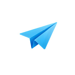 Blue Paper Airplane: A Simple Icon of Travel & Communication