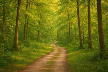 Fototapeta premium Cozy and Bright Nature Scene